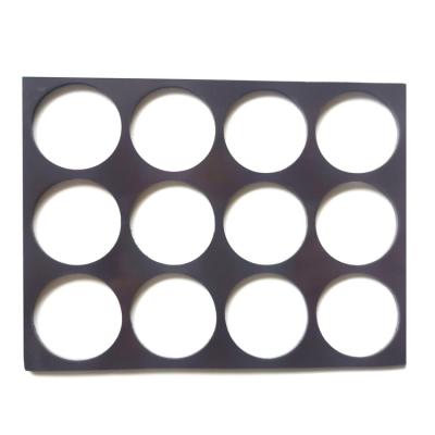 China Custom Die Cut Soft Magnet Flexible Anisotropic / Isotropic 12pcs Round Hollowed-out Magnet Sheet Self Adhesive Backing for sale