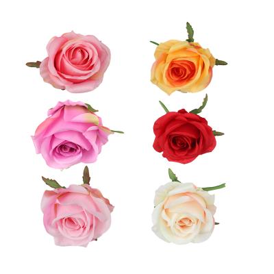 China Fabric Artificial Silk Flower Maker Wedding Simulation Rose Flower Party Home Decor for sale