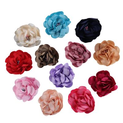 China Flower Chinese style fashion hair accessories DIY boutique wedding decoration accessory no hair clip hair bow for sale