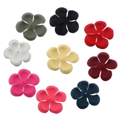 China Handmade Chiffon Material DIY Accessories Bag Hair Ornament Embossing Flower Piece Of Chiffon Petal Flower Piece for sale