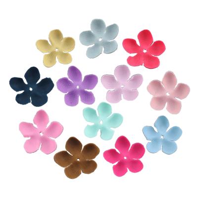 China Hot Selling Chiffon Chiffon Petals DIY Fabric Handmade Flower Piece Wedding Bridal Headwear Accessories for sale