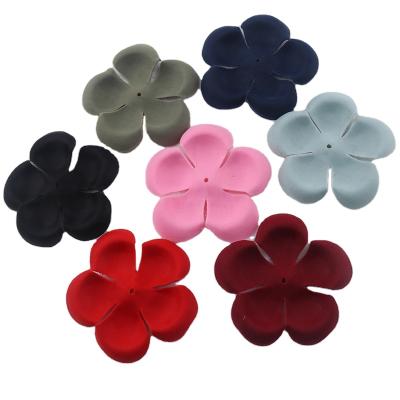 China Handmade Chiffon Material DIY Accessories Bag Hair Ornament Embossing Flower Piece Of Chiffon Petal Flower Piece for sale