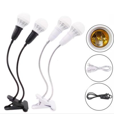 China Modern Plastic Flexible E27 Lamp Holder With Switch Clip Socket Led Plant Grow Bulb Pet Reptile Disinfection Light for sale