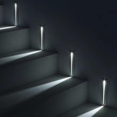 China Modern Design Aluminum Indoor Recessed Staircase Light Stair Case Light Smart Sensor Wall Foot Lamp Aluminum Indoor Recessed Lamp for sale