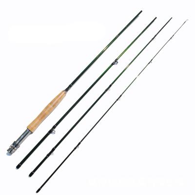 China Carbon 4 Pieces OEM #4 Carbon Fiber 8ft Fast Action Fishing Spey Carbon Fiber Fly Rod 9ft Acceptable Prices Fly Fishing Rod Cheap for sale