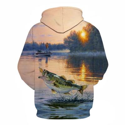 China 2021 New Arrival 3D Printing Anti-wrinkle Anti-wrinkle Fishing Hoodies Fishing Enthusiast Hoody Male Fishing Hoodies 22 styles for sale