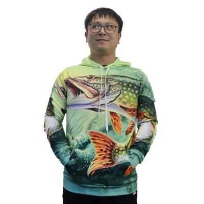 China Anti-wrinkle Anti-wrinkle 22 designs fly fish free banana fishing hoodie design 3d seductive men fishing hoodies for sale