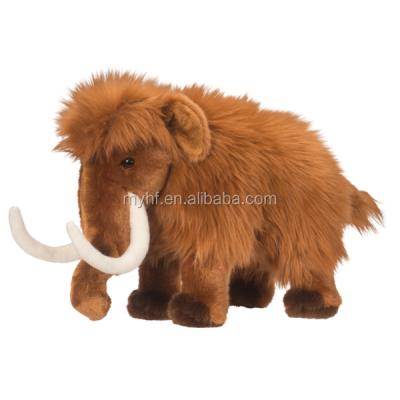 China Super Realistic Gigantic Stuffed Animal Long Fur Plush Elephant Toy for sale