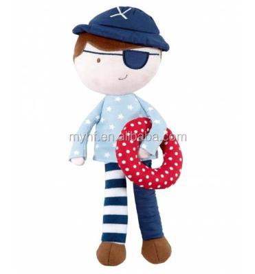 China Plush Organic Cotton & Washable 11 Inch - Big Baby Boy Pirate Soft Toy for sale