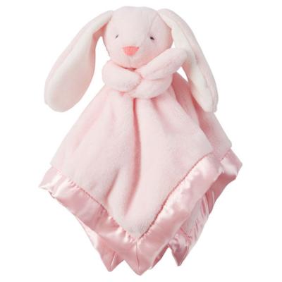 China Lovely Baby Gift Baby Gift Plush Blanket with Pink Rabbit Head Toy for sale