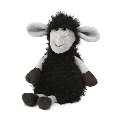 China Plush Toy OEM Customers New Design Long Fur Black Sheep Plush Toys for sale