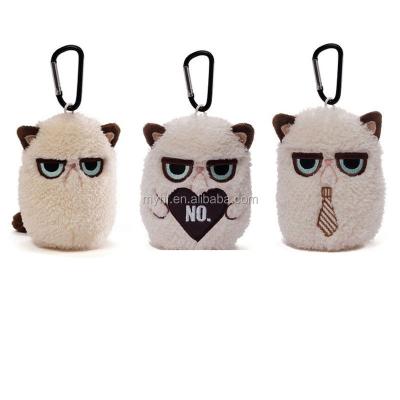 China New Stuffed Plush Collection for 3pcs Promote Gift 4inch Cat Mini Plush Assorted Grumpy Toy for sale