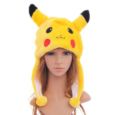 China 2016 hot sale plush costume hat pokemon hat for adults and kids both for sale