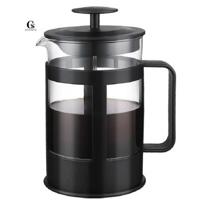 China WITH LID French Glass Filter Press Coffee Maker High Temperature Resistant Glass Teapot for sale