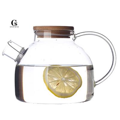 China Factory Direct Supply Viable Heat Resistant Glass Teapot Customized Glass Teapot With Infuser for sale