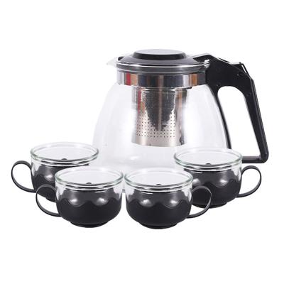 China New High Performance Viable Glass Teapot Teapot Set Glass With Strainer for sale