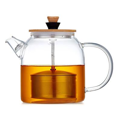 China Viable Home Use Glass Infuser Teapot Multifunctional Heat Resistant Glass Teapot for sale