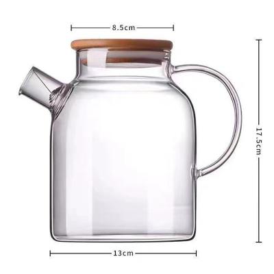 China Viable Flower Tea Tea Maker Borosilicate Glass Heat Resistant Teapot With Removable Infuser for sale