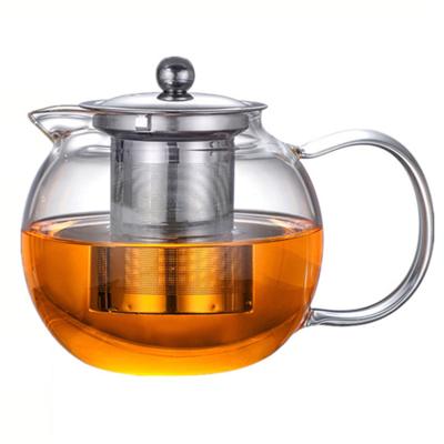 China Sustainable Durable Glass Teapot With Filter Infuser Popular Glass Teapot With Lid for sale