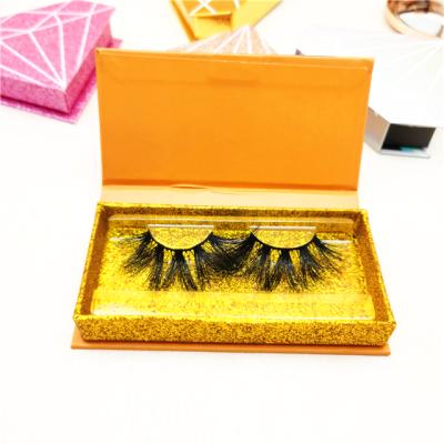 China New Customized 3d Style Thick Lashes Thick Fluffy Thick Bendable Lashes Customized Packaging Boxes 25mm Long Mink Lashes for sale