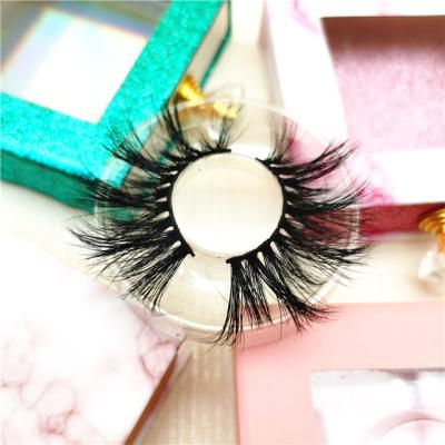 China Handwork Natural Thick 25mm 3d Mink Eyelashes Bulk Custom Made of Various Designs Thick Wholesale for sale