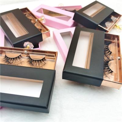 China Dramatic High Quality Natural Long Natural 3D 5D Long Boxes 20MM Real Mink Eyelashes With Customized Eyelash And Your Own Brand for sale