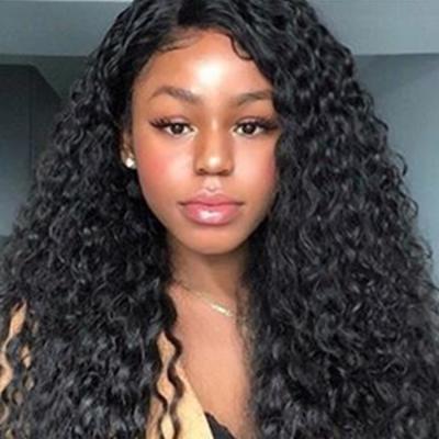 China Water Wave 13x4 Lace Front Wigs Human Hair Soft Natural Soft Curly Wig For Women Colored 200% 30 32 34 40 Inches for sale