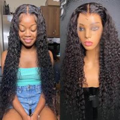 China Natural Soft Deep Wave Frontal Wigs Curly Hair Hd Lace Frontal Wig Water Wave Lace Front Wig Bob Wet and Wavy For Women for sale