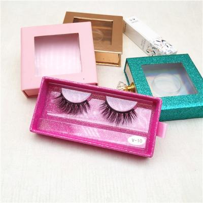 China Long Natural Long Grooming Mink Kmagnetic Eyelashes And Eyeliner With Private Label And Customized Boxes for sale