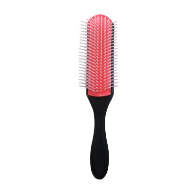 China For Home Use Denman Brush Hot Selling Detangle Hair Bristle Nylon Straight Shower Brush 9-Row Custom Comb for sale