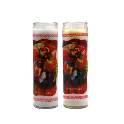 China 7days Handmade 8inch Votive Candles Scented Religious Church Single Glass Jar Candle for sale