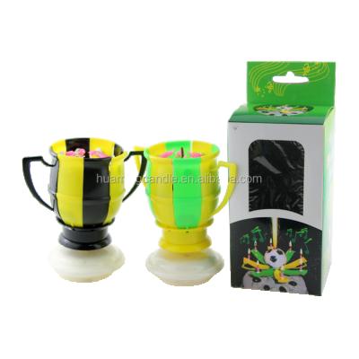 China Music Football Flower Candle Birthday Party World Cup Use for sale