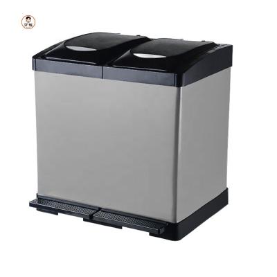 China Sustainable Household New Pedal Stainless Steel 16L Trash Can Trash Can For Hotel for sale