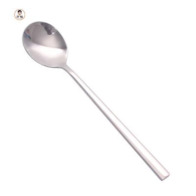 China Sustainable Portable Dinner Spoon Metal Mirror Polished Tableware Stainless Steel Silver Spoon for sale