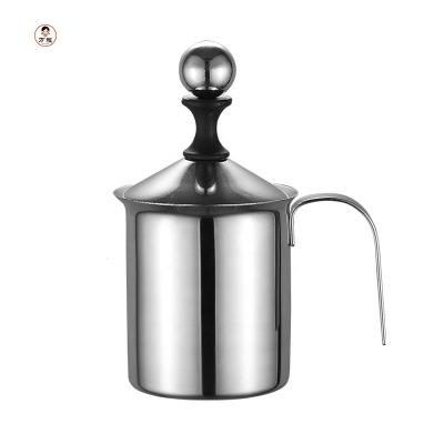 China Sustainable Custom Made Stainless Steel Milk Frother Handheld Milk Foam Bubbler Maker for sale