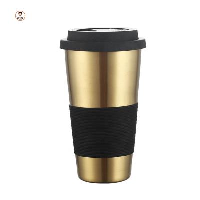 China Sustainable Logo Printing Stainless Steel Travel Mug 500ml Custom Coffee Mug With Cover for sale