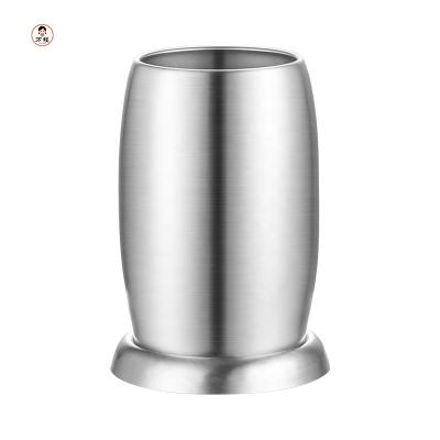 China Sustainable Stainless Steel Toothpick Bottle Jar Press Type Storage Jar For Wooden Toothpick for sale