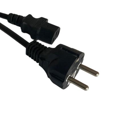 China High Quality Wholesale Computer 220v PVC Euro Computer Cable Eu Euro Power Cord for sale