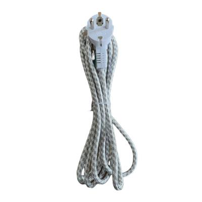 China H03RT-H Home Appliance AC European Textile Braided Rope Customized Cable For Steam Iron for sale