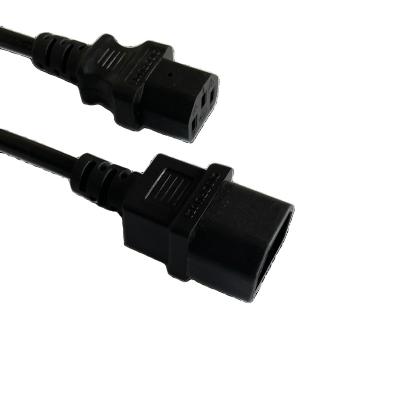 China C14 COMPUTER TO C13 PDU 1.5M style Computer Power Extension Cable / Black Computer Power Extension Cable 10A IEC-320-C14 to IEC-320-C13 for sale