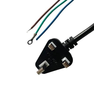 China Home Appliance 3 Pin UK Plug Power Cable British Standard Three-Pin AC Power Cord for sale