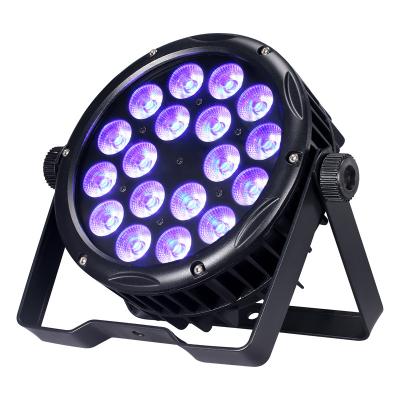 China Stage LED Par Lights 18*12W RGBW 4in1 Aluminum Stage Lighting With Sound Activated DJ Party Light For Christmas Disco Club Wedding for sale