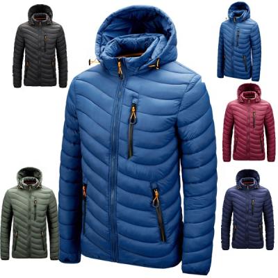 China Sustainable Ready To Ship Plus Size Mens Hooded Coat Winter Removable Jacket for sale