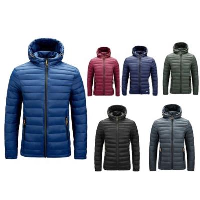 China Sustainable Custom New Down Hooded Padded Silk Cotton Mens Winter Jacket Coat for sale