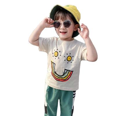 China Cool Hip Hop Summer Style Kids Cartoon Printed Round Neck Cotton T-shirt for sale