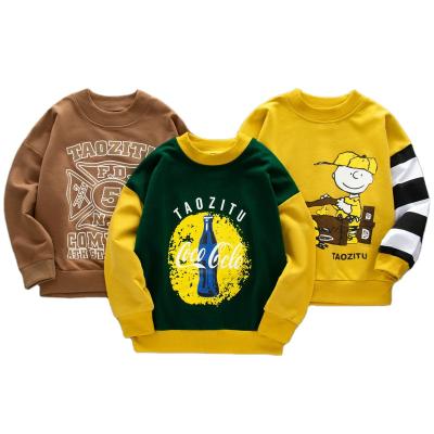 China Anti-wrinkle fashion custom kids round neck hoodie cartoon printed long sleeve hoodie for sale