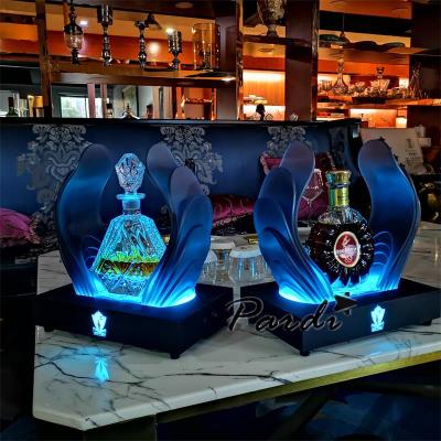 China Night Club Angel Wings LED Light Up Bottle Stand LED Bottle Display Presenter For Night Club VIP Tables for sale