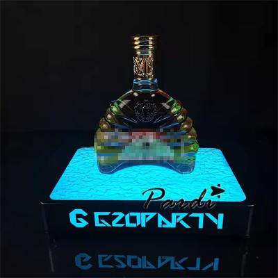 China Nightclub Stone Brand Model LED Bottle Display Stand LED Light Up Snack Tray For Bar And Nightclubs for sale