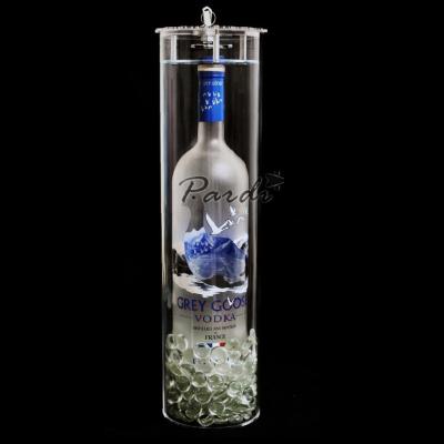 China Acrylic Clear Bottle Lock Box Service Nightclub VIP Bottle Acrylic Lock Box For Nightclubs for sale