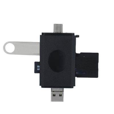 China Portable 3 In 1 ABS Shell Type C/Micro/USB 3.0 Smart Card Reader With SD/TF Card 84*34*12mm (L.W.H) for sale